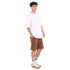 Snuggs oversized set Off White T-shirt + Brown Shorts